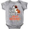 This Girl Loves Saint Bernard Baby Onesie