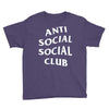 anti social social club White logo Youth Tee