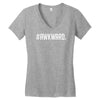 #awkward Women's V-Neck T-Shirt
