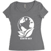 earth day planet Women's Triblend Scoop T-shirt