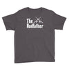 the rodfather   mens funny fishing Youth Tee