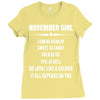 Super November Girl Ladies Fitted T-Shirt