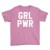 girl power white logo Youth Tee