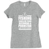 fishing t shirt funny fishing Ladies Fitted T-Shirt