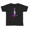 inverted galaxy cross funny  religion banter space fashion new Toddler T-shirt