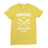 hawkins babysitting club indiana mike dustin eleven demogorgon strange Ladies Fitted T-Shirt
