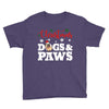 christmas dogs and paws Youth Tee