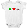 peace love coffee (2) Baby Onesie