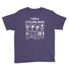 I Am A Cycling Man white letter Youth Tee