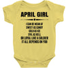 Super April Girl Baby Onesie
