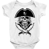 skull with beard Baby Onesie