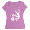 trophy wife deer Women's Triblend Scoop T-shirt