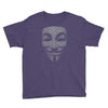 v for vendetta mask guy fawkes cool girls womens cotton t shirt dw01 Youth Tee