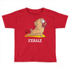 yoga pug exhale Toddler T-shirt