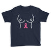 breast with pink ribbon Youth Tee
