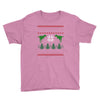 ugly dinosaur christmas Youth Tee