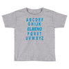 alphabet abc elemno Toddler T-shirt