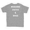 weekends coffe and dogs white back Youth Tee