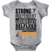 Strong Independent Motivated Capricorn Baby Onesie