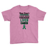 you can't scare or beat me i have been through liver cancer Youth Tee