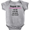 August Girl Baby Onesie
