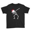 skeleton dabbing christmas Youth Tee