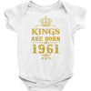 kings are born in 1961 Baby Onesie