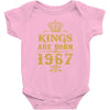 kings are born in 1967 Baby Onesie