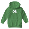 hipster glasses and moustache Youth Hoodie
