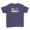 the rodfather   mens funny fishing Youth Tee