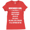 Super November Girl Ladies Fitted T-Shirt