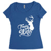 trophy wife deer Women's Triblend Scoop T-shirt