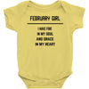 February Girl Baby Onesie