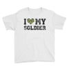 i love my soldier regular camouflage Youth Tee