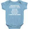 Smartass August Girl Baby Onesie