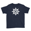 steering wheel sail boat funny Youth Tee