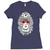 girl and skull Ladies Fitted T-Shirt