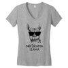 no drama llama Women's V-Neck T-Shirt