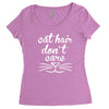 cat hair don't care cute crazy cat Women's Triblend Scoop T-shirt