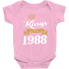 kings are born in 1988 Baby Onesie