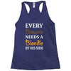 Every Brownie Needs A Blondie By His Side Racerback Tank