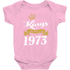 kings are born in 1973 Baby Onesie