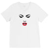 girl eye face red libs V-Neck Tee