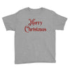 merry christmas red glitter Youth Tee