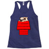 snoopy parody pug w Racerback Tank