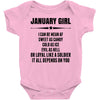 Super January Girl Baby Onesie