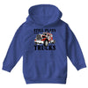 still plays with trucks family matching Youth Hoodie