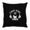 This Girl Loves Siberian Husky Throw Pillow