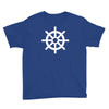 steering wheel sail boat funny Youth Tee