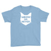 meow or never cat Youth Tee